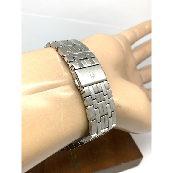 Bulova Men's Watch 96A305 Automatic Black Dial Silver Stainless Steel 42mm - Picture 10 of 14